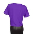 thumbnail image 6 of Sexlip Women's Twist Front Crop Short Sleeve T Shirt Stylish Design Lightweight Material Daily Casual Wear Purple XXL, 6 of 8