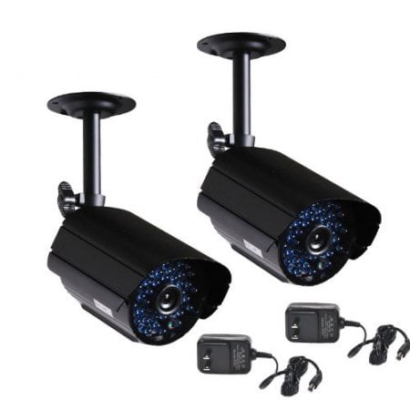 Vandal Proof Infrared 36 Led - VideoSecu 2x Infrared Weatherproof Outdoor Indoor Security Camera IR Day Night Vision 36 LEDs with 2 Power IR808HSK2 BNN