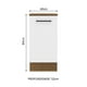 thumbnail image 5 of Mueble de Cocina Madesa Agata 40 cm 1 Puerta Marrón Blanco, 5 of 5
