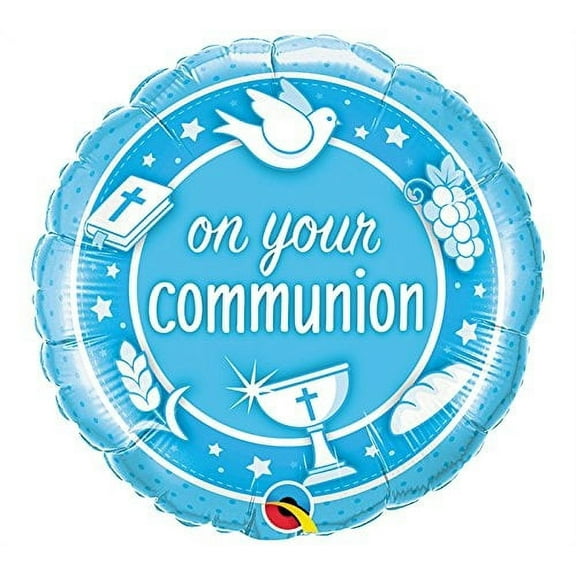 burton & burton rel on your communion blue foil balloon