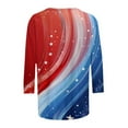 thumbnail image 4 of Summer Cleans 3/4 Sleeve Tops For Women Scooped Neck Sequined Tee Shirts Pullover Sweater Blouses Independence Day Patriotic T-Shirts Vintage Causal Tunics Tees Beach Vacation Clothes, 4 of 5