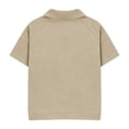 thumbnail image 4 of ITSAME T-Shirts for Boys, Short Sleeve Lapel Breathable Comfort Summer Casual Loose Tops Khaki Size 11, 4 of 7
