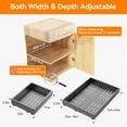 thumbnail image 2 of 2 Pack Pull Out Cabinet Organizer Expandable Width(12"-18") and Depth(14"-24") No Drill Need Slide Out Drawers With 3 Rails, Heavy Duty Roll Out Shelf Storage for Kitchen, Bathroom Organization Black, 2 of 17
