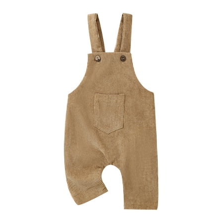 

Baby Boy Girl Corduroy Overalls Suspender Bib Pants One-Piece Strap Jumpsuit