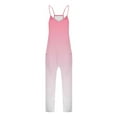 thumbnail image 5 of FNFYFH Womens Sleeveless Gradient Jumpsuits Spaghetti Strap Loose Romper Baggy Overalls with Pockets, 5 of 7