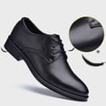 thumbnail image 4 of Black Dress Shoes for Men, Classic Oxford Shoes with Plain Toe and Lace Up, Formal Business Pointed Toe Comfortable Office Shoe, 4 of 8