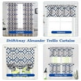 thumbnail image 5 of DriftAway Alexander Grommet Unlined Window Curtains Spiral Geo Trellis Pattern, 2 Panels, 52" x 96", Gray/Navy, 5 of 6