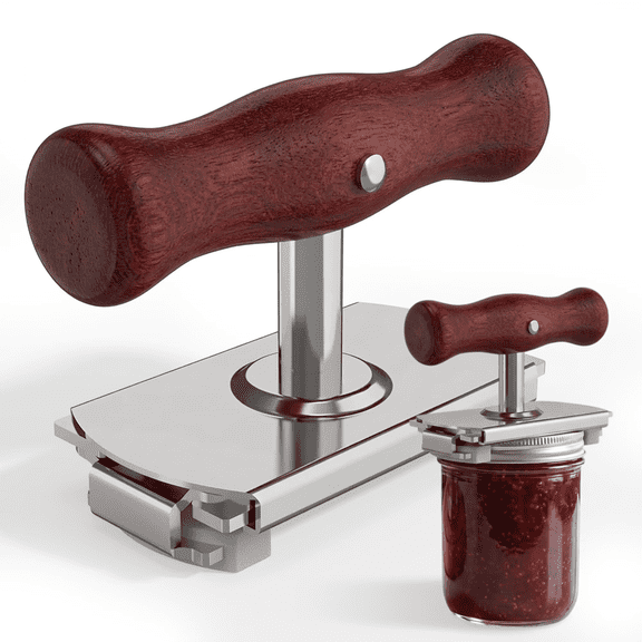 Jar Opener for Seniors & Arthritis, Adjustable Jar and Bottle Cap Opener, Easy Twist Gripper with Wood Handle