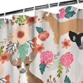 thumbnail image 3 of Chihuahua and Flower Florals Shower Curtain 36"x72" ,Bathroom Decorative Shower Curtains Set with 12 Hooks,Modern Waterproof Washable Shower Curtain, 3 of 6