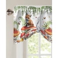 thumbnail image 3 of Tie Up Valance Curtain for Kitchen,Watercolor Pastoral Theme Rod Pocket Short Curtains Adjustable Tie-Up Shade Valances,Mushroom Fox Leaf Butterfly Star Window Treatment for Bathroom Living Room, 3 of 8