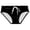 Black, variant on Men's Classic Triangle Swim Trunks Soft Comfort Drawstring Briefs for Beach and Hawaii Vacation,S