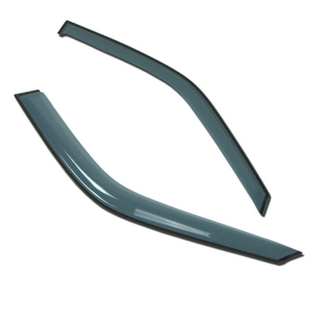 TuningPros LGWV-217 Outside Mount Window Visor Deflector Rain Guard Light Grey 2 Pcs Set For 1992-1995 Honda Civic Coupe/Hatchback