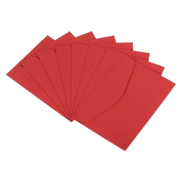 Uxcell Mini Envelopes Gift Card Envelope for Small Note Cards, Red 48 Pack
