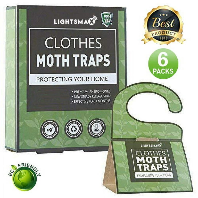 BugMD Clothes Moth Traps (6 Pack), Sticky Glue Bug Repellent for Closet  Wardrobe