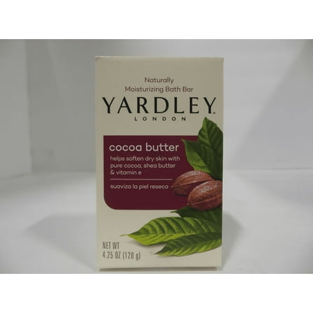 Yardley London Cocoa Butter Moisturizing Bath Bar, 120 g / 4.25 oz-Pack of 5