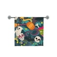 thumbnail image 2 of MYPOP Colorful Doodle Cartoon Halloween Theme Shower Towel Bathroom Bath Towel 30x56 inches, 2 of 3