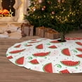 thumbnail image 6 of Yiaed Hand Drawn Watermelon Print Christmas Tree Skirt , Tree SkirtsTree Mat for Christmas Winter Holiday Indoor Decorations-48", 6 of 7