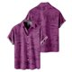 thumbnail image 3 of Camisas Hombre Vestir Camiseta de manga corta con estampado de botones de calle para exteriores con brillo nocturno de árbol de , informal a la moda (Pink, 3XL), 3 of 4