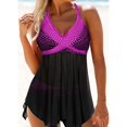 thumbnail image 3 of Púrpura5XLTrajes de baño de mujer Tallas grandes Traje de baño de poliéster sin espalda para damas Nuevo, 3 of 5