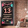 thumbnail image 4 of Sparkly Glittery 13th Teenager Birthday Banner with Balloons Stars and Bunting Backdrop Party Supplies Photography Props for Birthday Party Celebrations Decorations, 4 of 7