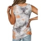 thumbnail image 3 of Camiseta sin mangas Mujer Cuello redondo Top Printed Twisted Vest, Gris, L Methold AP001690-03, 3 of 5