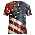 thumbnail image 4 of Nmnitkp Womens American Flag Shirt Short Sleeve USA 4th of July Flag Tops Loose Patriotic Novelty T-Shirts Multicolor,XL, 4 of 4