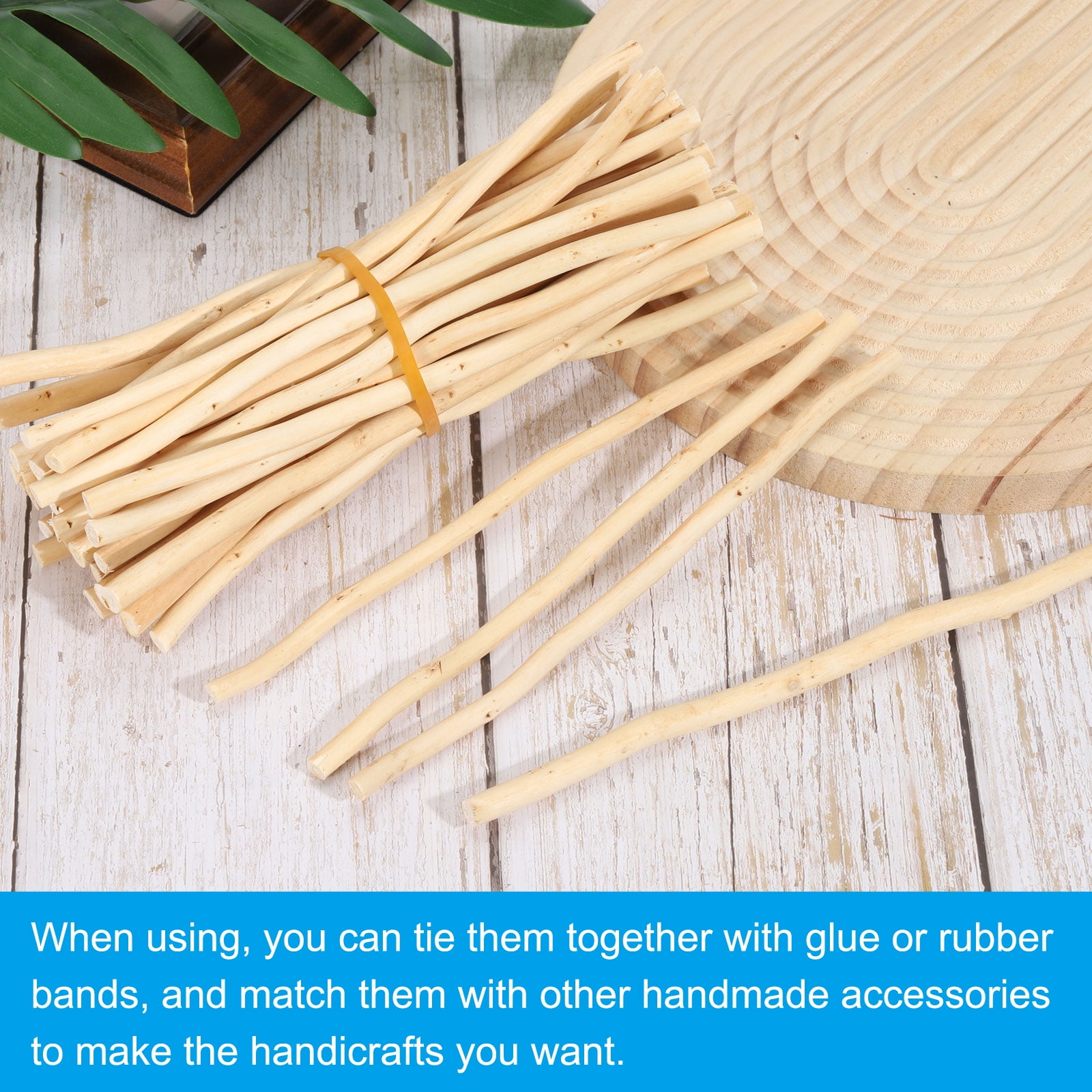 Uxcell 36 Pcs 50cm Wood Log Sticks, 0.2-0.5 inch in Diameter Natural Wood Craft Sticks, Dried Wood Sticks Decorative Wood Branch Sticks for DIY Crafts Accessory Photo Props, Wood Color
