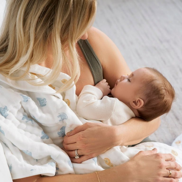 aden anais™ Organic Cotton Muslin Dream Blanket, multi Animal