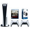 Sony Playstation 5 Disc Version Console with Extra White Controller, Surge Dual Controller Charge Dock and Call of Duty: Vanguard Bundle