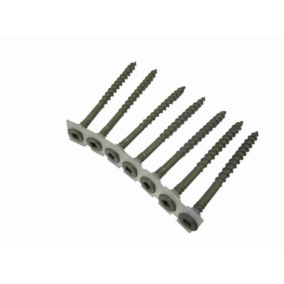 #8 x 2-1/2" Grey Collated Exterior Wood Screws, #2 Square Drive (1,000 per box)