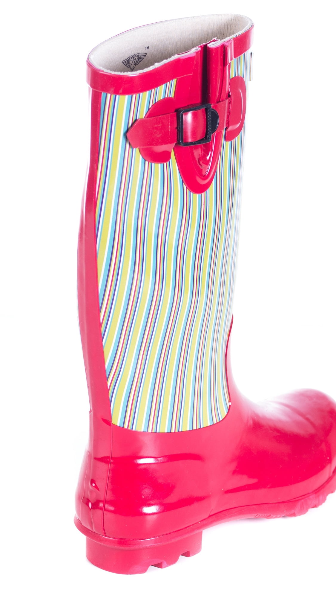 Women Rubber Rain Boots - Retro Red