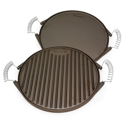 Victoria Reversible Cast Iron Round Griddle with Removable Cool-Touch