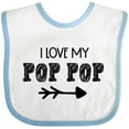 thumbnail image 3 of Inktastic I Love My Pop Pop with Arrow Boys or Girls Baby Bib, 3 of 4