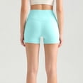 thumbnail image 6 of vigerkar Biker Shorts 4" | Booty Scrunch Butt, Buttery Soft, Workout, Pilates, No Front Seam, High Waist, for Women (Light Blue, M), 6 of 9