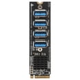thumbnail image 2 of Tarjeta de expansión M.2 a PCIe de 4 puertos PCIE con transmisión estable y antiinterferencias. M.2 a PCIe de 4 puertos., 2 of 14