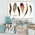 thumbnail image 2 of Designart ' Exotic Vibrant Boho Watercolor Feathers ' Bohemian & Eclectic Canvas Wall Art Print, 2 of 4