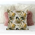 thumbnail image 4 of Plant Illusion Suede Zippered Pillow with Insert in Gold White Pink 16 x 16, 4 of 6
