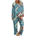 thumbnail image 2 of Censtreet Women's Christmas Pajamas Set,Printed Long Sleeve Nightwear Set, Sleepwear Set, 2 of 8