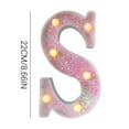 thumbnail image 2 of Tyidzon LED Marquee Letter Lights Colorful Pink Light Up Letter Light Decoration Gift Letters for Wall Decor High School College Table Centerpieces Decor Party Supplies, S, 2 of 3