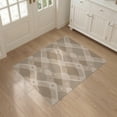 thumbnail image 3 of ODIKA 3'x5' Beige Taupe Geometric Diamond Washable Accent Rug Modern Contemporary Overlapping Circles Dotted Pet Friendly, Non-Shedding Mat for Bedside, Nursery Room, 3 of 7