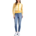 thumbnail image 2 of Chaqueta bomber ligera de mujer con cremallera y mangas largas INSPIRE CHIC, transparente, color amarillo, 2 of 5