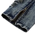 thumbnail image 6 of QHFBli Men's Vintage Ripped Hop Jeans Distressed Side Pocket Stretch Denim Pants Patches Slim Fit Harem Jean Trousers, 6 of 8