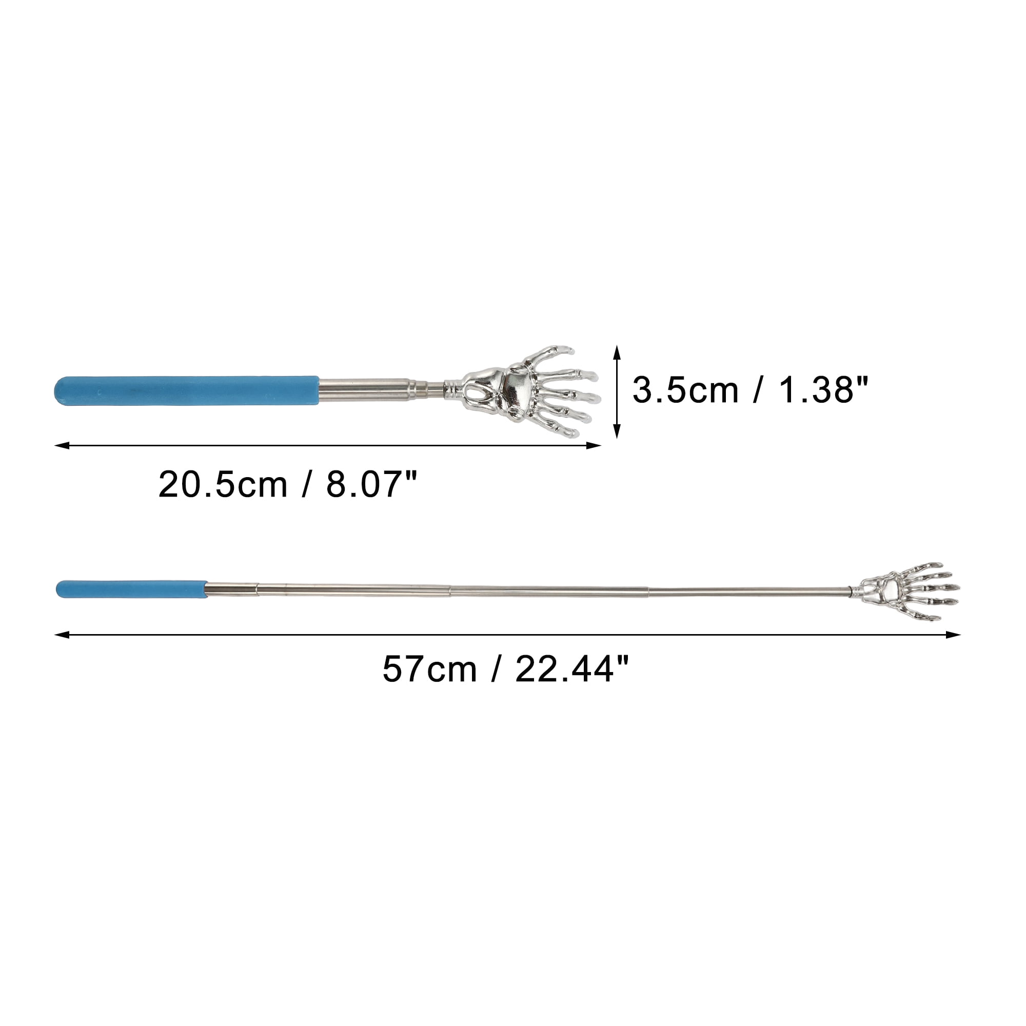 Unique Bargains 1 Pc Extendable Back Massager Ideal for Bathroom Blue