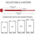 thumbnail image 2 of SS Phone Lanyard, Phone Neck Strap Holder Cell Phone Safe Tether Keyring Lanyard Universal Compatible with iPhone 11, 2 of 5