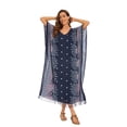 thumbnail image 6 of Beautybatik Dark Blue Boho Flora Printed Women Plus Size Kaftan Kimono Loungewear Maxi Long Dress Xl, 6 of 6