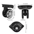 thumbnail image 4 of Roue Double Silencieuse pour Valise Remplacement Accessoires Universels Extérieurs, 4 of 5
