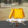 thumbnail image 4 of up to 65% off karymi Outdoor Stainless Steel Baking Bread Rack Bread Grill Pan Camping Picnic Grill Foldable Grill Pan Camping Gear Hiking Accessories Mens Gifts, 4 of 8