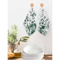 thumbnail image 2 of Green Botanical Kitchen Dish Towels for Drying Dishes Set of 4, Dragonfly Flower Leaf Retro Ink Style Waffle Weave Microfiber Hand Tea Bathroom Towels Quick Dry & Absorbent Towel 12x12, 2 of 7