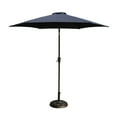 thumbnail image 2 of 8.8 ft Outdoor Aluminum Patio Umbrella, Market Umbrella with 33 Pounds Round Resin Umbrella Base, Crank lift & Push Button Tilt, Navy Blue, 2 of 9