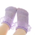 thumbnail image 2 of Qandsweet Calcetines Tobilleros Con Ojales Y Flores Para Bebés Recién Nacidos Y Niños Pequeños (0-12 Meses A-6 Colores), 2 of 5